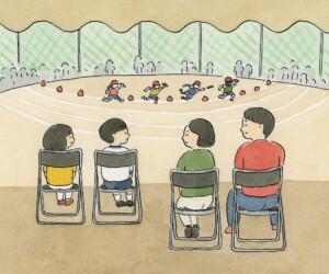運動会を見学する
